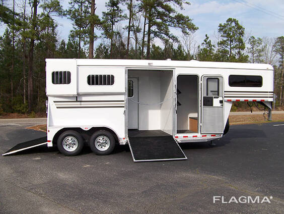 2 Horses Angle Load Horse Trailer with Standard Configuration Transportation Horse Floats