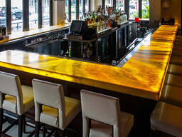 Bar counters made of granite and quartz