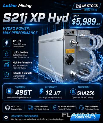 Bitmain Antminer S21j XP Hydro 495T 5940W SHA256 майнер для Bitcoin S21j XP Hyd 495Th/s BTC BCH