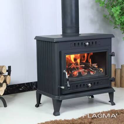 Low Smoke Emission Iron Wood-Burning Fireplace Chamber Stove
