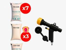 Set of pneumatic bladders for long-haul trucker