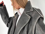 Leather biker jacket - photo 2