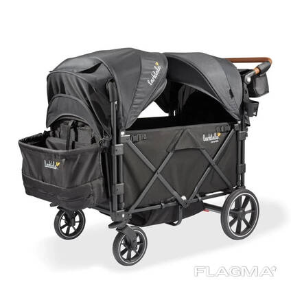 Larktale Caravan Stroller Wagon, 2-местная складная детская коляска-вагон вместимость 200 lb