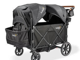 Larktale Caravan Stroller Wagon, 2-Seater Kids Collapsible Wagon 200 lb Capacity