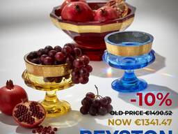 Moser Mirth Crystal Bowl OP Gold 14 cm – Luxury Decorative Bowl