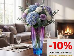 Moser Purity Crystal Vase 22.5 cm – Elegant Floral Centerpiece