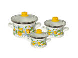 Set of steel enamel pans - photo 7