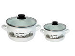 Set of steel enamel pans - photo 11