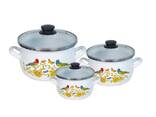 Set of steel enamel pans - photo 5