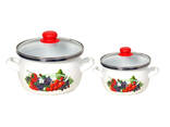 Set of steel enamel pans - photo 12