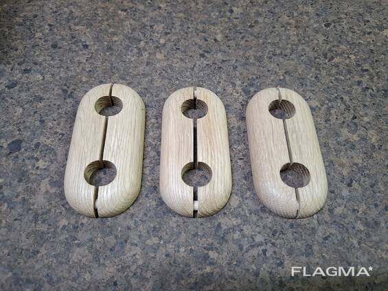 Decorative covers for heating pipes, double, wooden