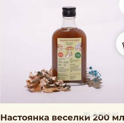 Tincture of the mushroom «Весёлка»