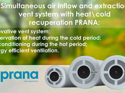 Supply and exhaust ventilation with heat / cold recuperation