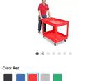 Uline Utility Cart - 45 x 25 x 33”, Red - фото 1