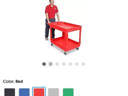 Uline Utility Cart - 45 x 25 x 33”, Red