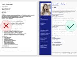 We create a professional resume (CV) in Polish, German, English, etc. !